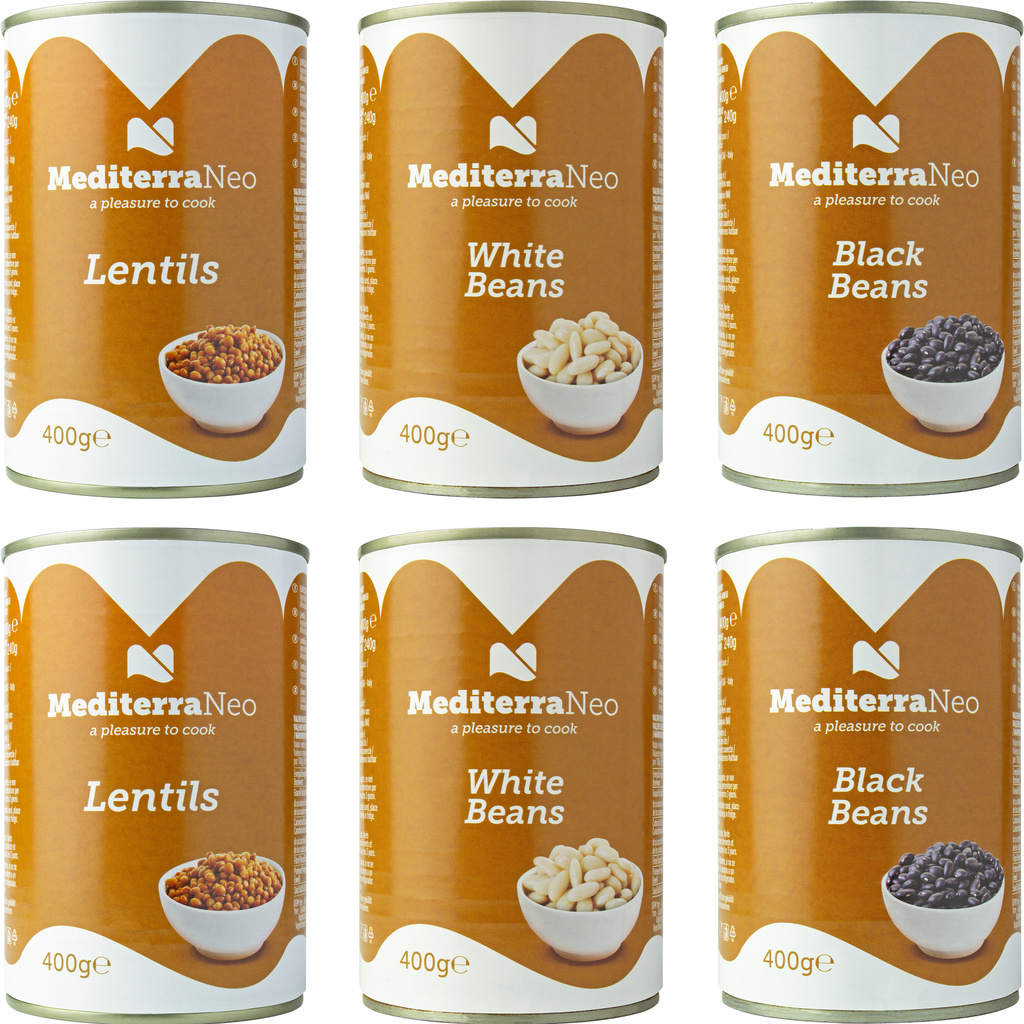 MIX 2 luštěnin 6x400g MediterraNeo